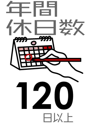 年間休日数：120日以上